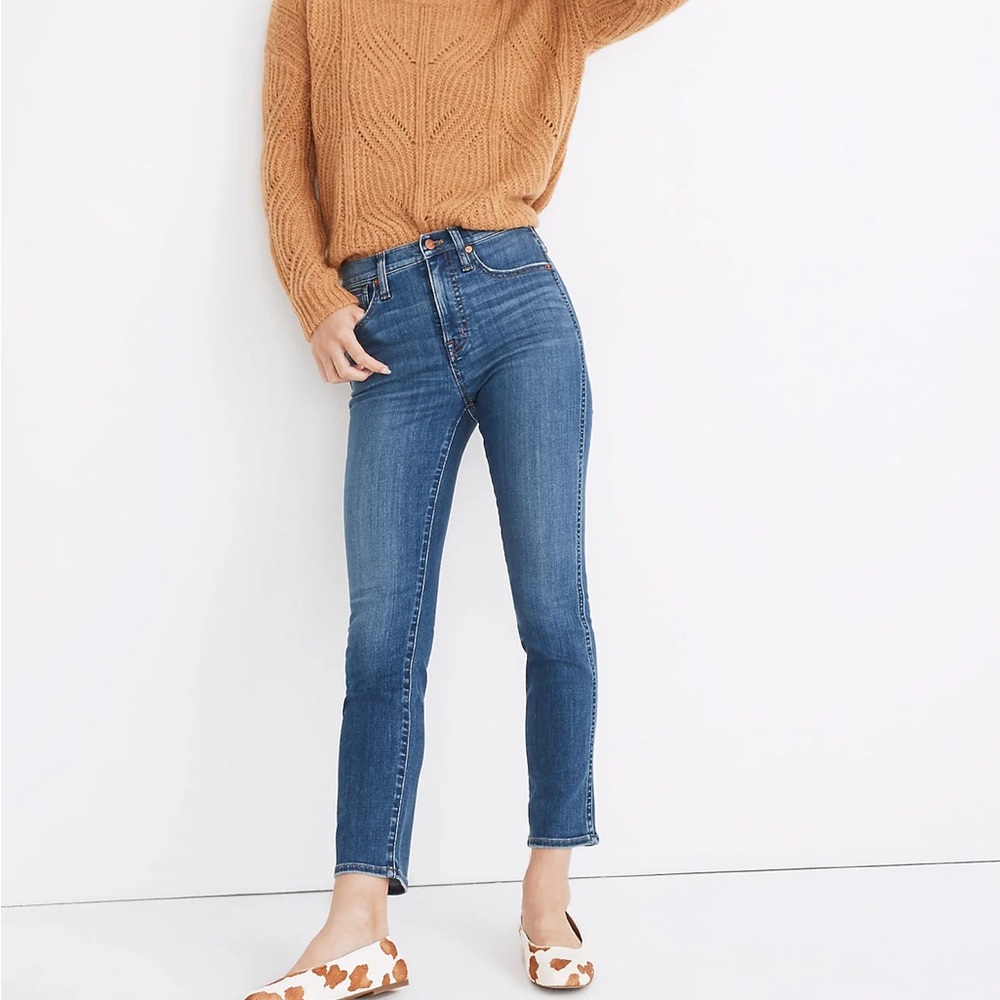 Madewell Stovepipe High Rise Straight Leg Stretch Jeans 28